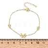 Brass Butterfly Link Bracelets KK-CBAFF9E-01G-5