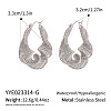 Twist 304 Stainless Steel Hoop Earrings JE2678-2-1