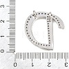 Brass Micro Pave Clear Cubic Zirconia Pendants CU-CBA8481-01P-D-3