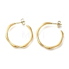 PVD Vacuum Plating 304 Stainless Steel Ring Stud Earrings for Women EJEW-S227-57G-1