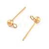 Ion Plating(IP) 304 Stainless Steel Ball Post Stud Earring Findings STAS-E163-44G-2