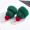 Yarn Dangle Earrings EJEW-BB63762-A-1