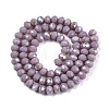 Electroplate Opaque Solid Color Glass Beads Strands LS-EGLA-A044-P6mm-L13-3
