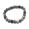 Natural Netstone Bead Stretch Bracelets X-BJEW-K212-A-021-6