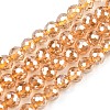 Electroplate Transparent Glass Beads EGLA-B013-02A-PL14-1