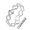 304 Stainless Steel Wave Round Ring FX7669-1-1