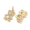 SHEGRACE Brass Micro Pave Clear Cubic Zirconia Pendants XGRQ3P579-633G-2