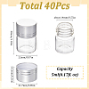 SUNNYCLUE 40Pcs Clear Glass Bottles Bead Containers CON-SC0001-15A-01-2