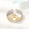 304 Stainless Steel Cuff Open Rings for Women SA-CBA82C8-11GP-1