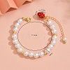 Plastic Imitation Pearl Beaded Bracelets for Women GU0382-2-2