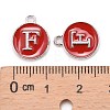 Platinum Plated Alloy Enamel Charms ENAM-S118-03F-P-3