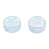 Rainbow Iridescent Plating Acrylic Beads OACR-N010-067-5