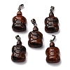 Natural Mahogany Obsidian Pendants G-B127-06P-09-2