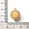 304 Stainless Steel Pave Natural Tiger Eye Pendants STAS-M057-02G-02-3