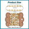 5M Rack Plating Brass Handmade Flat Sequin Chains CHC-SC0001-11-2