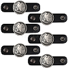 6Pcs Alloy with Imitation Leather Scarf Clips AJEW-CL0004-82B-1