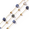 Natural Sodalite Square Beaded Chains AJEW-SZ0002-43A-1