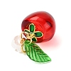 Baking Paint Transparent Glass Charms PALLOY-JF04490-01-4