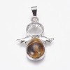 Natural Tiger Eye Pendants X-G-G651-A05-2
