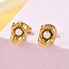 304 Stainless Steel Stud Earrings EJEW-S246-06G-2