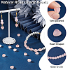 Olycraft 1 Strand Natural Rose Quartz Heart Beads Strands G-OC0004-95-4