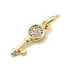Brass Micro Pave Cubic Zirconia Charms KK-C139-06G-2
