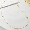 Simple Iron Double Ring Cable Chain Long Necklaces for Women WE4391-1