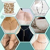 4 Yards Alloy Rhinestone Link Chains LCHA-PH0001-02G-5