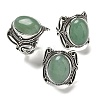 Natural Green Aventurine Adjustable Rings RJEW-I108-02AS-08-4