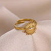 304 Stainless Steel Rhinestone Cuff Open Rings FS-WG47458-01-2