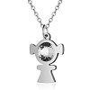 201 Stainless Steel Pendant Necklaces NJEW-T009-JN143-40-1-1