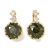 Brass Micro Pave Cubic Zirconia Fold Over Clasps KK-H526-14G-2