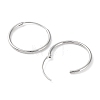 Rhodium Plated 925 Sterling Silver Huggie Hoop Earrings EJEW-K258-02D-P-2