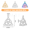 18Pcs 3 Colors 201 Stainless Steel Pendants STAS-DC0013-53-2