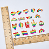 72Pcs 18 Styles Rainbow Color Alloy Enamel Pendants ENAM-DC0001-26-3