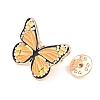Butterfly Alloy Enamel Lapel Pin Backs JEWB-P057-04C-G-3