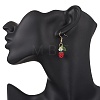 Handmade Glass Seed Beads Apple Dangle Earrings EJEW-MZ00575-05-3