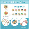 15Pcs Brass Enamel Beads KK-TA0009-20G-4