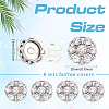 6Pcs Zinc Alloy Cufflinks BUTT-ME0001-36B-2