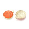 Alloy Enamel Pendants ENAM-T025-02G-02-2