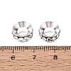 Brass Rhinestone Rondelle Space Beads RB-N054-01S-3