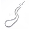 304 Stainless Steel Mesh Chains Necklace for Men Women NJEW-N052-03P-3