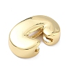 Brass Initial Beads KK-B167-27G-01C-2