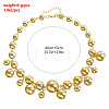 Alloy & Plastic Round Beads Link Chain Necklaces for Women WG2709A-01-6