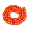 Opaque Solid Color Glass Beads Strands GLAA-T032-P6mm-M-2
