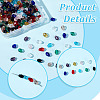 HOBBIESAY 250Pcs 10 Colors Transparent Glass Beads Sets GLAA-HY0001-16-4