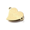 201 Stainless Steel Connector Charms STAS-B143-03G-G-2