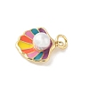 Brass Enamel Pendants KK-B148-03G-01-2