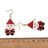 Christmas Glass Dangle Earrings EJEW-MZ00804-5