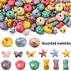 150Pcs 5 Styles Acrylic Beads SACR-YW0002-08-1